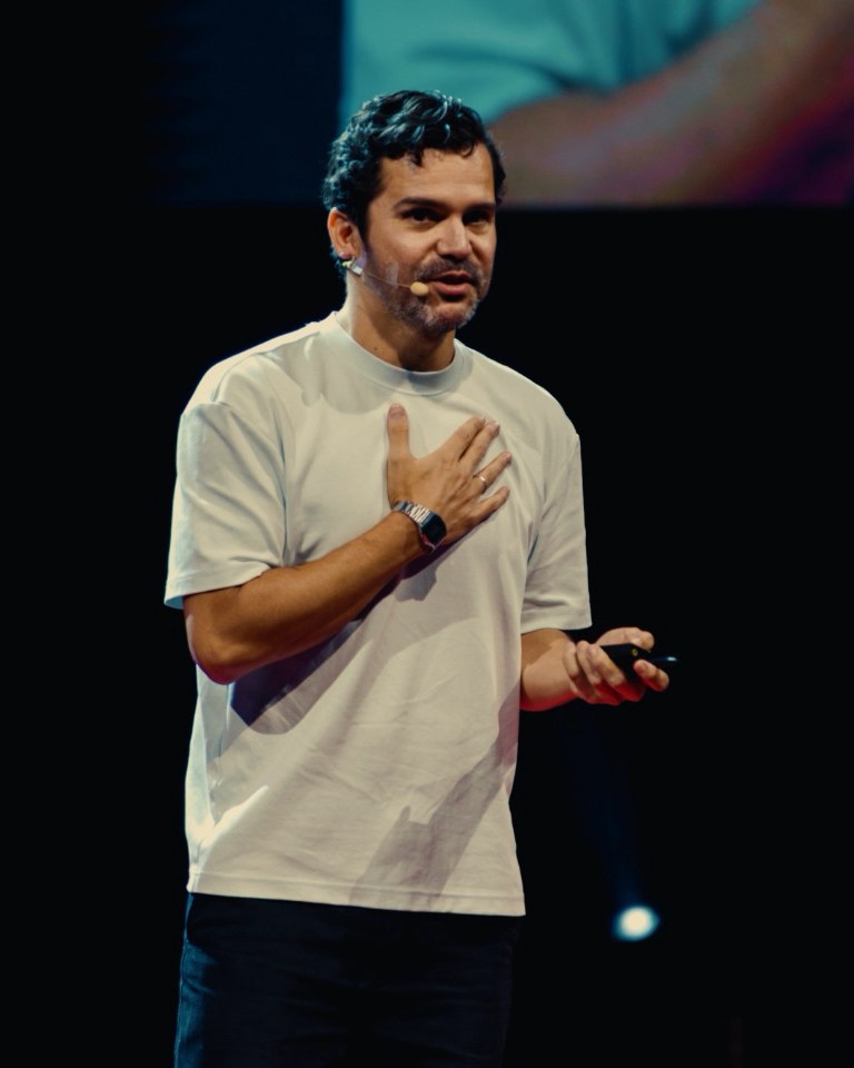 Vicente Carvalho no palco